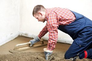 plasterer resurfacing concrete cement floor