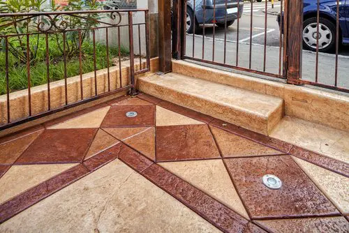 stamped concrete area in Los Angeles CA