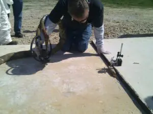 Concrete leveling with foam