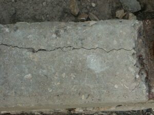 damaged concrete foundation