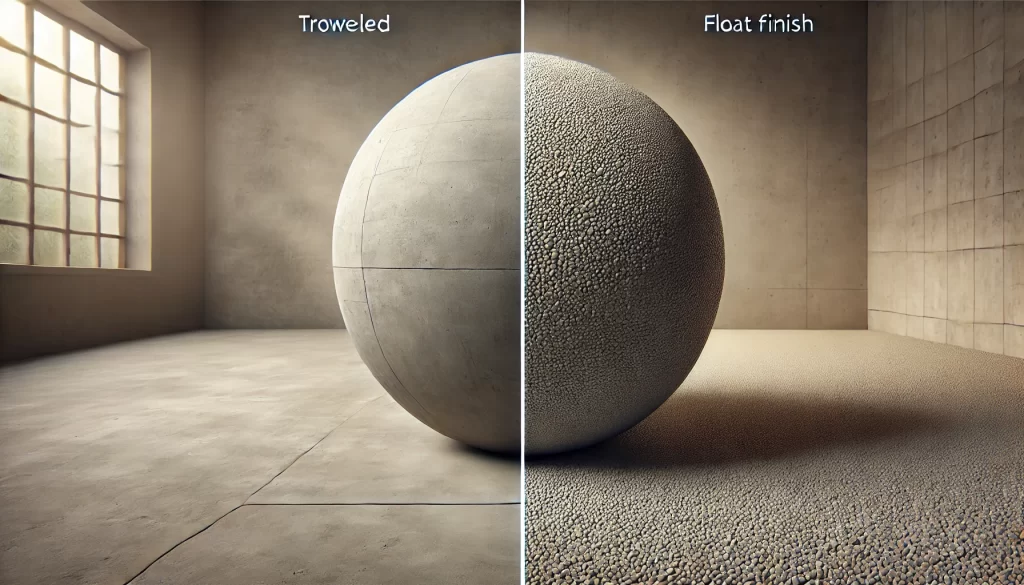 Troweled vs. Float Finish